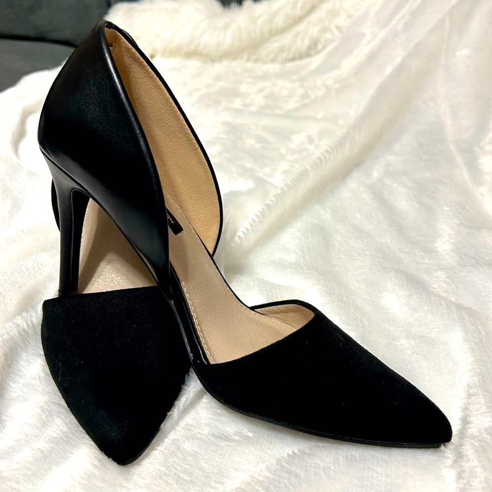 French connection black pumps size 8